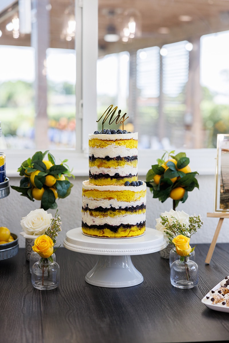 lemon blueberry wedding cake
