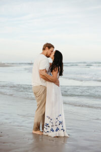 engagement, beach, family, miami, sunset, blue hour