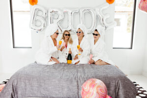 pool, pool party, bachelorette, miami, west palm beach, delray beach, photographer, robe, vogue, sunglasses, barbie inspired