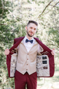 lord of the rings inspired wedding, groom, suit